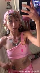 All in pink 💕 to match what's underneath the skirt 🤭 #miniskirt