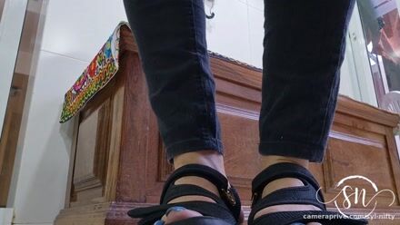 Simply walking down the street and teasing you with sweaty feet from a pair of sandals I got as a…