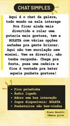 ATENÇÃO: INFORMAÇÕES SOBRE CHAT SIMPLES 🟡 #safada
