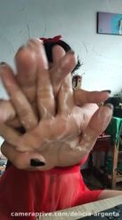 Applying some cream to make it nice and soft 😍 #cream