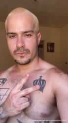 Bleached and with a goatee