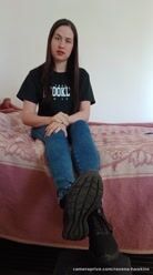 Showing off my little feet 👣 Pack next to it => #footfetish