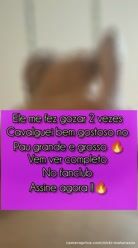 Cavalgando bem gostoso 🤤 vem ver sua #morena safada sentando em um pau grande e grosso 🔥